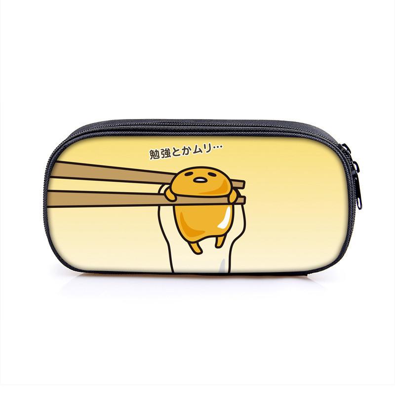 Gudetama Lazy Egg Cartoon Pen Bag With Large Capacity For Kids Students School Supplies