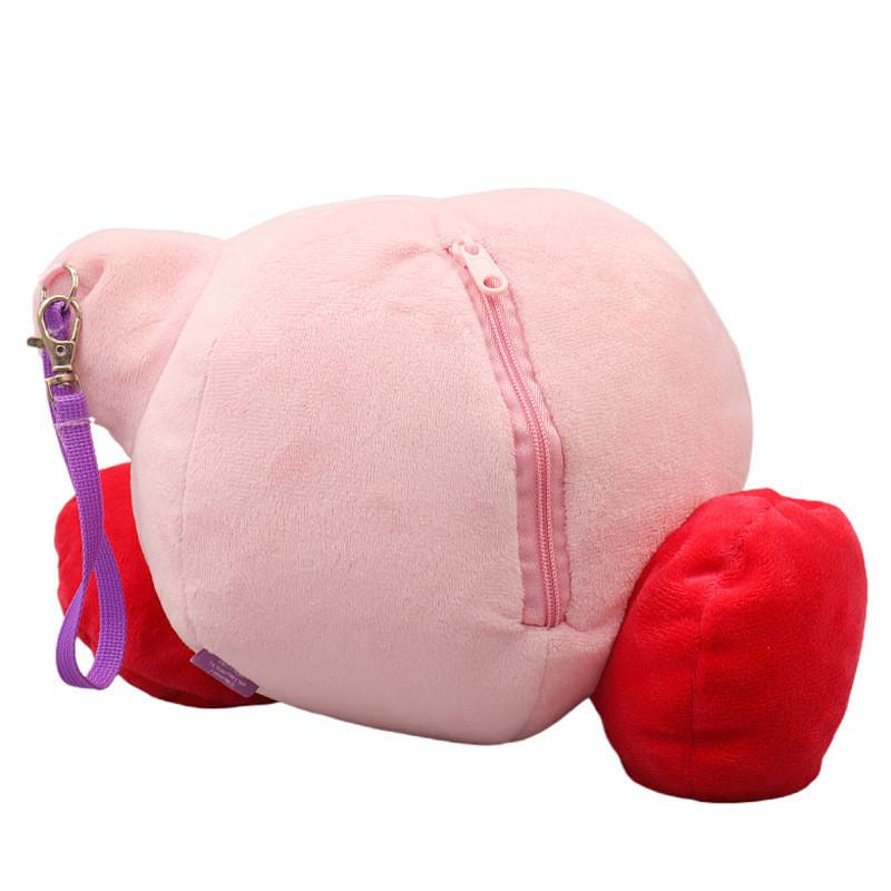 Adorable Kirby Plush Toy With Soft Foam Beads And Reversible U-shaped Pillow
