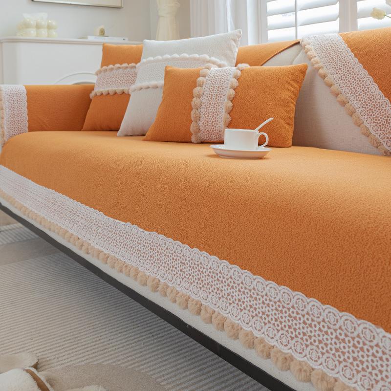 

Ультрамягкий чехол из шенилла для дивана, нескользящий защитный чехол для всех типов диванов (Одинарный/Двойной/Тройной/Четырехместный) Идеально подходит для гостиной, спальни, офиса 90*90cm