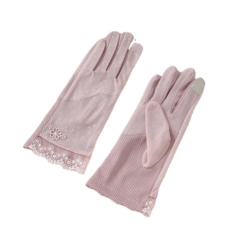 Fancy Lace Girls UV Protective Anti Sun Womens Driving Summer Gloves