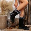 Fashion Women Snow Boots 2025 Outdoor Luxury Ankle Boots Round Toe Slip on Shoes Female Fashion Comfortable Warm Mid-Calf Boots Women