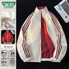 MULINSEN Women's American Striped Thin Baseball Jacket