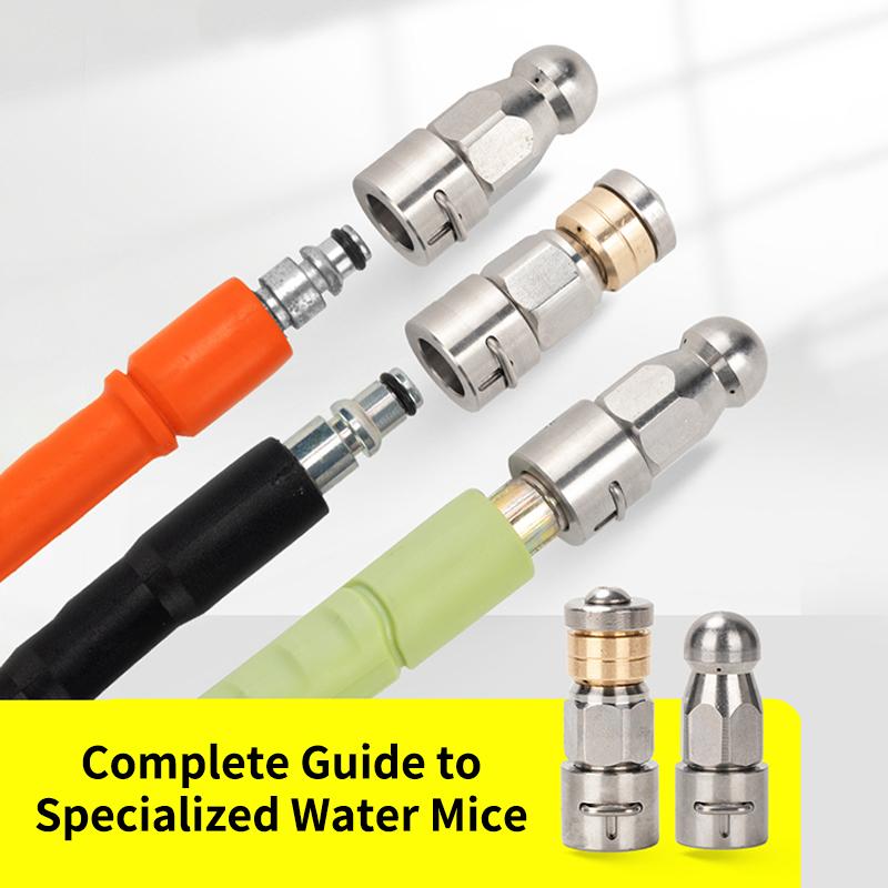 Pressure Washer Sewer Nozzle Drain Cleaning Nozzle Tips For Karcher K Series/Lavor Hose Sewer Cleaning Tool