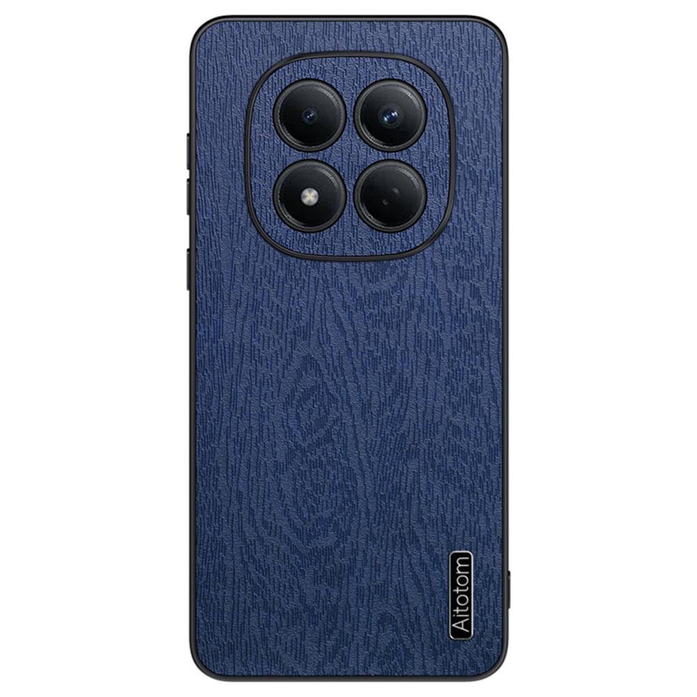 For Xiaomi Redmi Note 15 Pro 4G (Global) Case Wood Texture PU Leather Coated PC TPU Phone Cover
