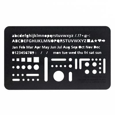 Szablon Luddite Eraser Board TECHNICAL ERASER PLATE Czarny LDTI-TEP-01