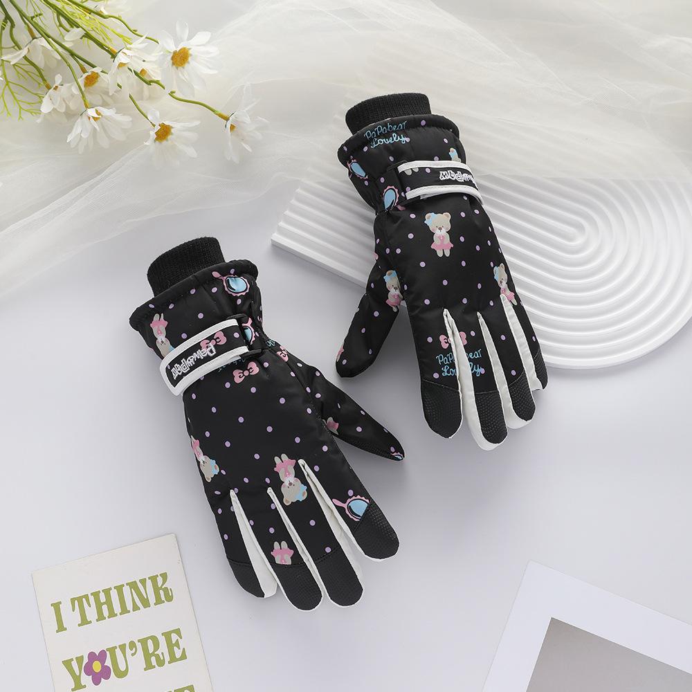 Ski Gloves for Women In Winter Plus Velvet Outdoor Cycling Mountaineering Thickened Waterproof Windproof Cold Warm Gloves