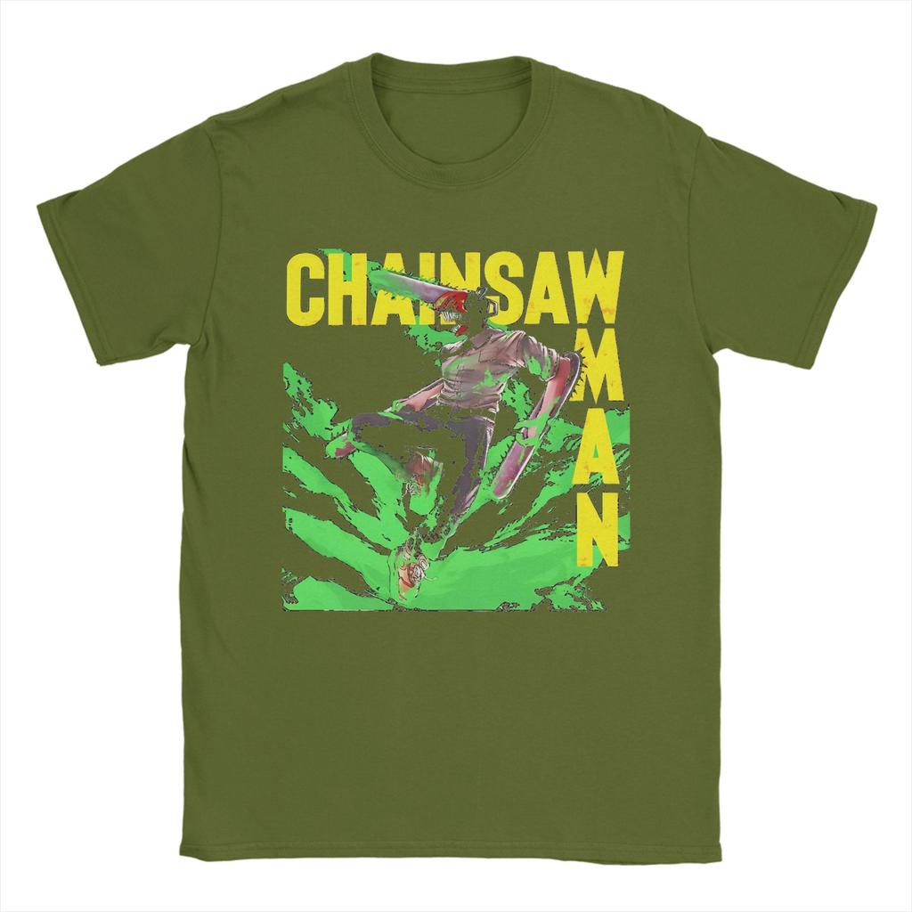 Men Women Graphic Printing Chainsaw Man Anime T Shirt Tee Cotton Manga T-shirts Clothing