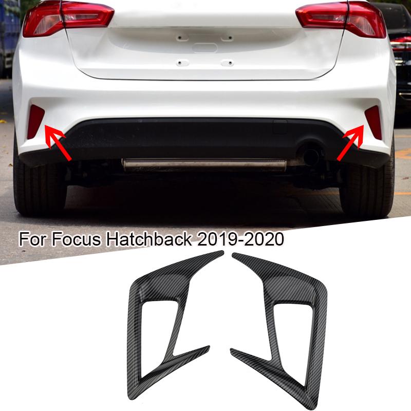 NR-2Pcs Rear Fog Light Lamp Frame Cover Trim For Ford Focus Hatchback MK4 2019-2020