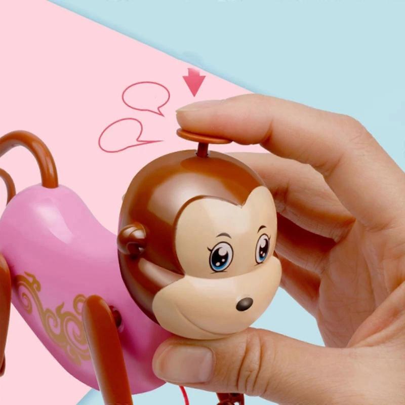 Cute Rope Climbing Monkey Clockwork Toy Collectable Souvenir Desk Toy Wind Up Animal Toy Toddler Favor Interactive Gift
