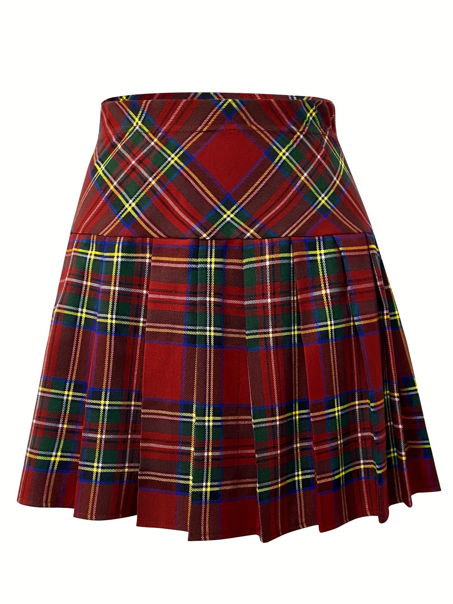 Women s new striped college style pleated skirt women s skirt high-end commuter skirt women s skirt European and american code s красный