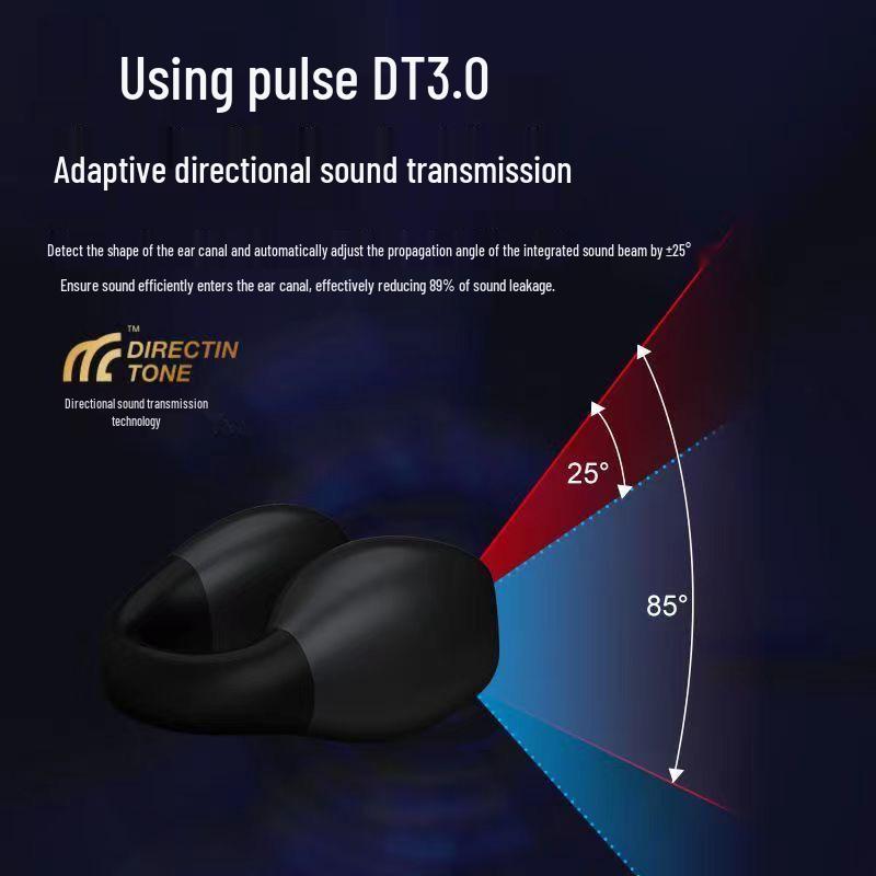 Bone Conduction Wireless Bluetooth Earbuds with Digital Display & Touch Control