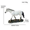 Horse Statue Desk Ornaments Sculpture Decor for Year Party Holiday white