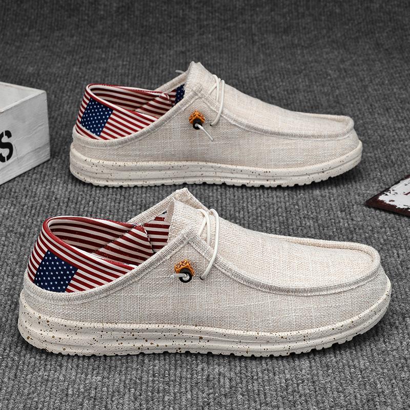 39-48 Men's Denim Cloth Air-breathable Sports Casual Shoes EVA Ultra-light Convenience Outdoor Lazy Shoes