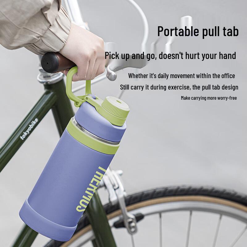 THERMOS 1L Stainless Steel Vacuum Insulated Sports Travel Bottle