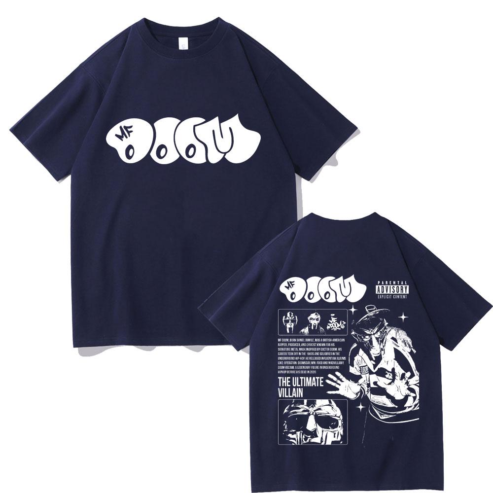 Verão de 2025 Rapper Vilão Maluco Mf Bad Luck Álbum Vilão Maluco Camiseta Gráfica Definitiva Masculina Hiphop Algodão Solto Street Wear