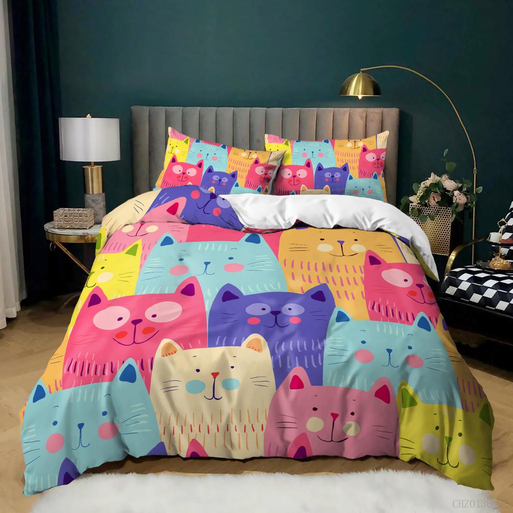 Printed Animal Three-Piece Quilt Cover Bedding New