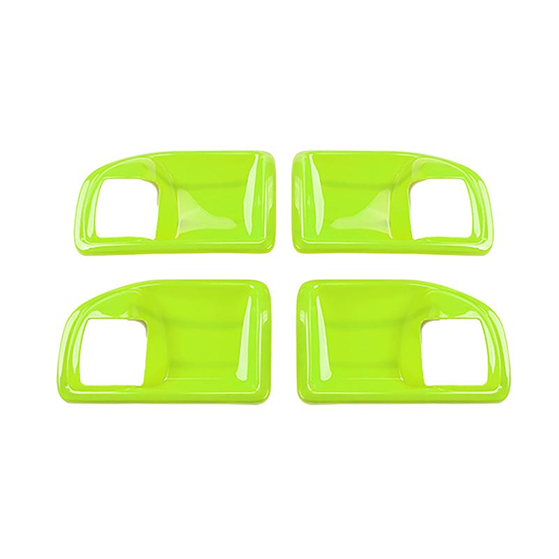 TESIN 4 Door Interior Door Handle Bowl Decoration Cover Trim Stickers for Jeep Wrangler JK 2011-2017 ABS Car Accessories
