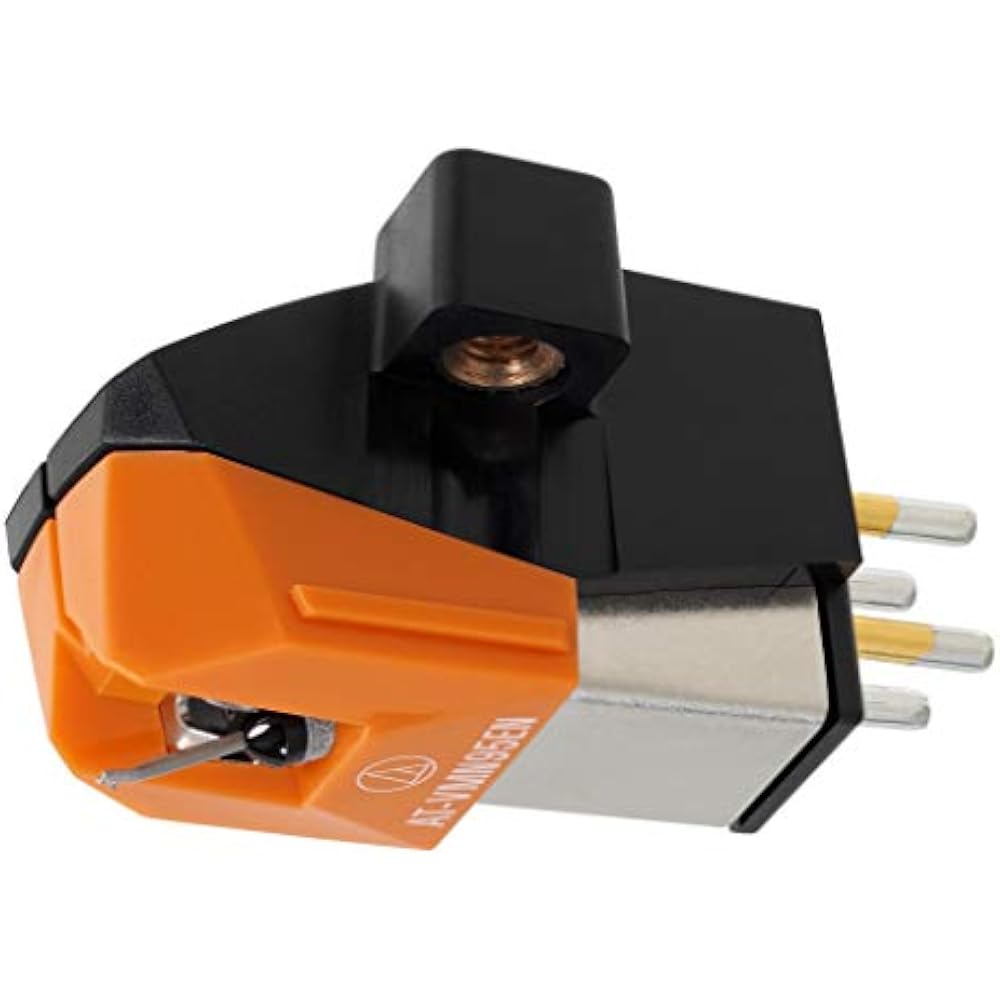Audio-Technica AT-VM95EN VM-Type Stereo Cartridge with Solid Elliptical Stylus, AT-VM95 Series, R...