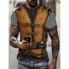 T-shirt Grafica Cavaliere Medievale Stampata in 3D da Uomo Elegante Girocollo Manica Corta Magliette con Motivo Originale Magliette Cosplay da Uomo