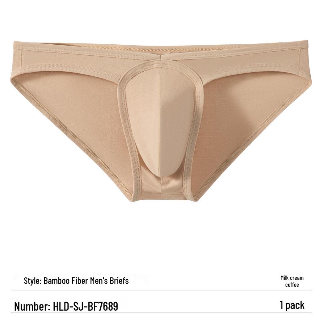 Men's Low-Rise Bamboo Triangle Underwear - Breathable, Skin-Friendly, All-Season Sportswear