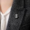 LIKGREAT Africa Adinkra Symbol Brooch for Men Gye Nyame Stainless Steel Pin Wisdom Ethnic Jewelry  Amulet Birthday Gift
