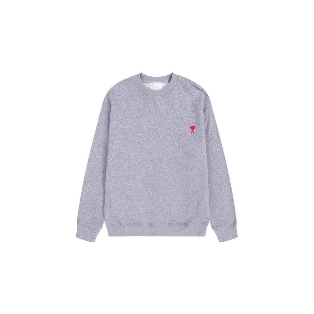 Autumn/Winter Unisex Streetwear Heart Embroidery Crewneck Sweatshirt
