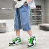 Children's Denim Shorts Boys Summer Thin Casual Cropped Jeans