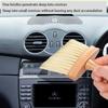 Car Interior Cleaning Brush Wooden Handle Air Conditioning Outlet Brush Extra Long Soft Hair Car Interior Gap Cleaning Brush