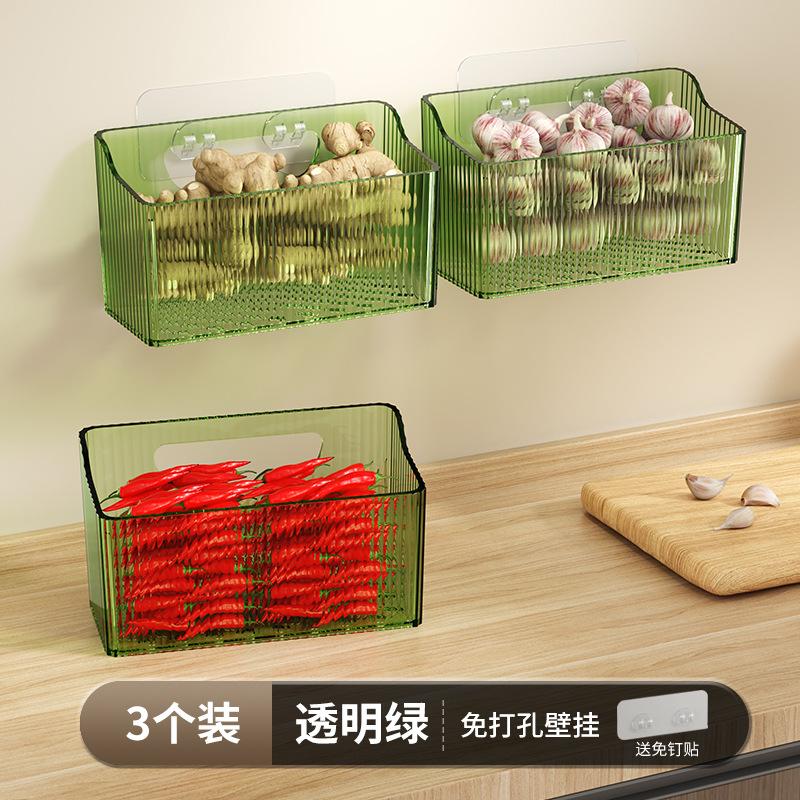 Kuchenny koszyk do przechowywania imbiru i czosnku, wiszący koszyk, imbir czosnek czosnek wiszący koszyk ścienny, pudełko do przechowywania, kuchenny koszyk do przechowywania