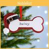 Modern Artistic Resin Christmas Dog Bone Hangings With Customizable Options For Pet Lovers