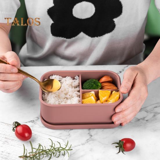 Lunch Box Avec 6 Compartiments Et Cuillère Fourchette 1330ML Bento Lunch Box Avec Pots à Sauce Anti-Fuite Lunchbox Boite Lunch Sans BPA Enfant Adulte Boîte Pour Micro-onde Lave-Vaisselle (Bleu