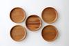 woodpecker Wooden Plate, Mountain Cherry Wood, Made in Japan, Natural Wood Round Tray, Lunch Plate, Mountain Cherry Wood Plate (Small)