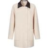 JIUZI Anna Barn Style PU Collar 100% Wool Double-Sided Coat
