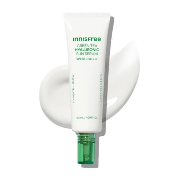 Innisfree Green Tea Hyaluronic Acid Moisture Sun Serum SPF50+/PA++++ 50mL (3 Options)