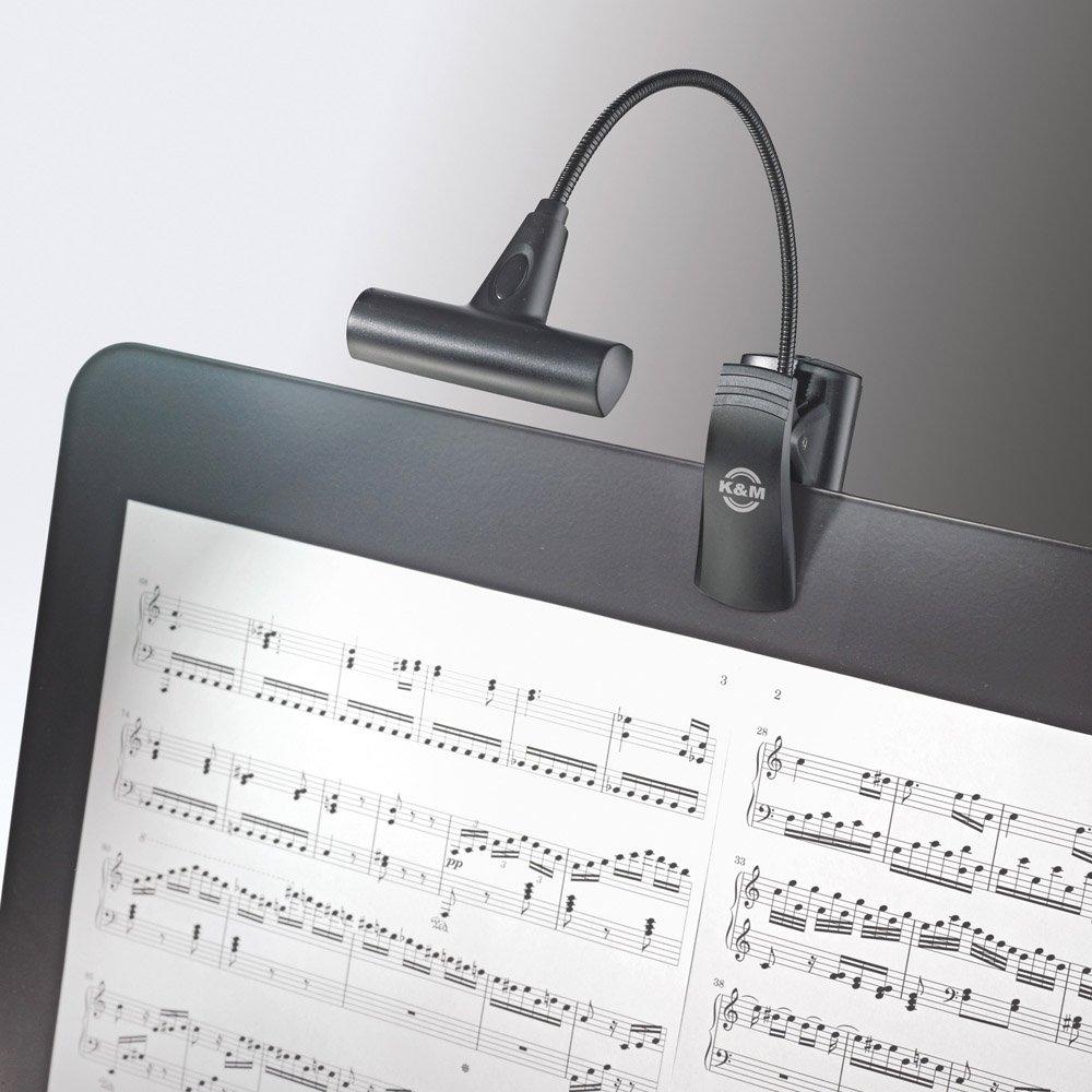 K&M Notenpultleuchte "T-Modell LED Flexleuchte" [12247] Farbe: Schwarz