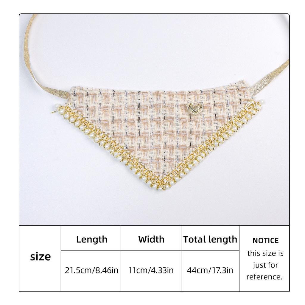 Luxury Tweed Cat Dress Bow Hair Clip + Pearl Necklace + Layer Tulle Skirt Outfit, Elegant Princess Pet Clothes for Dogs Cats