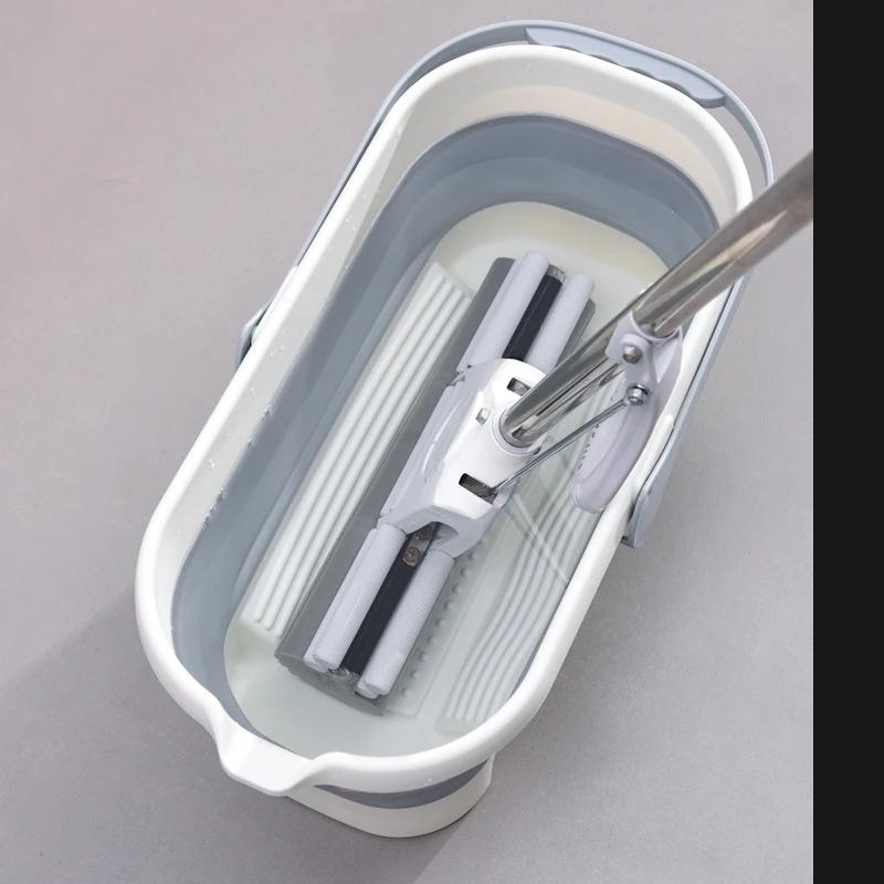 Tragbarer Moppeimer Camping-Klappeimer mit Griff Platzsparendes Waschbecken Zusammenklappbare Eimer Badezimmer-Reinigungswerkzeug