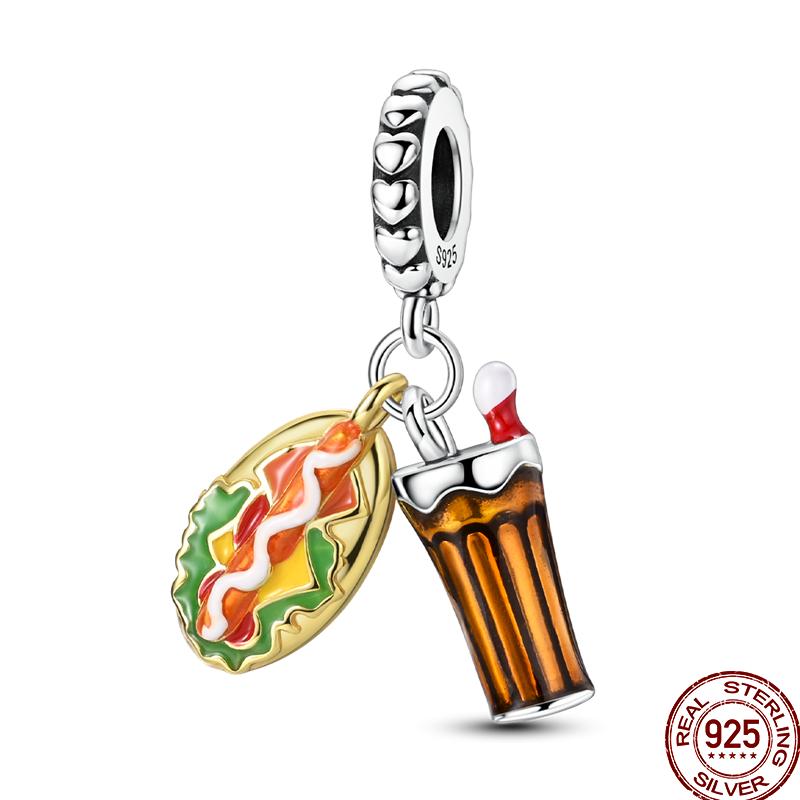 Miedziany Cyrkon Letnie Lody Ocean Wielka Seria Błyszczący Inkrustowany Cyrkon Wisiorek Pasuje do Bransoletki 3mm