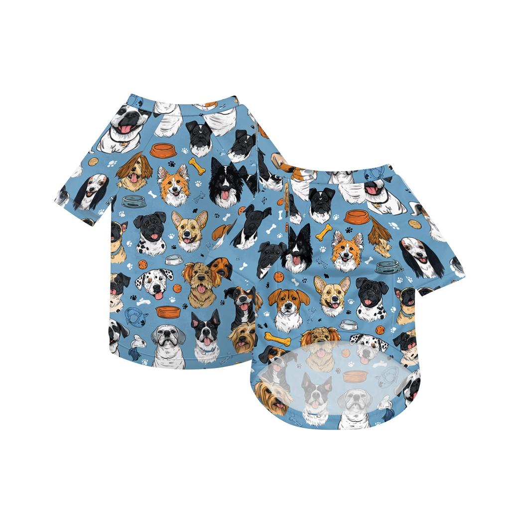 Dog Sweater - Lightweight Pet Clothing with Animal Print, Casual Dog Shirt for Small Medium Dogs, Comfortable Pet Apparel for Daily Use