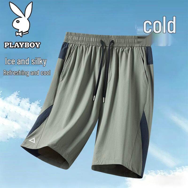 Playboy Men s Ice Silk Quick-Dry Casual Shorts 3XL