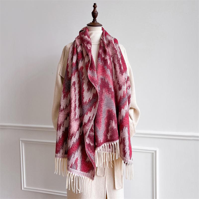 Women Paisley Scarf Cashmere Feeling Pashmina Shawls Lady Winter Jacquard Scarves Blanket Foulard Bufanda Tassel Poncho Stoles