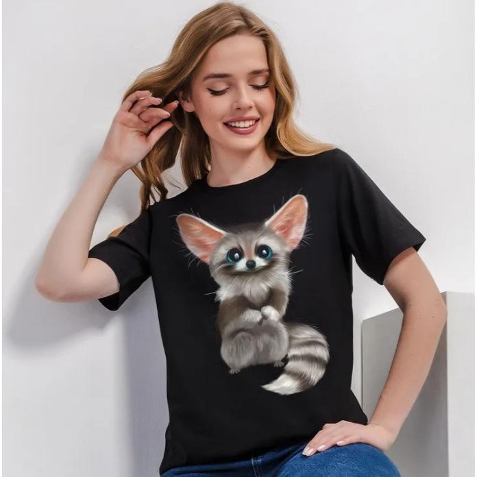 

Большие размеры мужские футболки с рисунком кошки летние футболки мужские повседневные футболки с 3D-принтом уличная одежда с круглым вырезом и коротким рукавом S чёрный