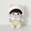 1 set Suit 10cm Cotton Doll Clothes Cat Hat Doll Dress Up Set Doll Clothes Outfit  Doll Accessories