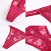 2Pcs/Set Sexy Women Low Waist Lace Panties Thongs Solid Hollow Out Transparent G-String Underwear Lady T-Back Intimate Lingerie