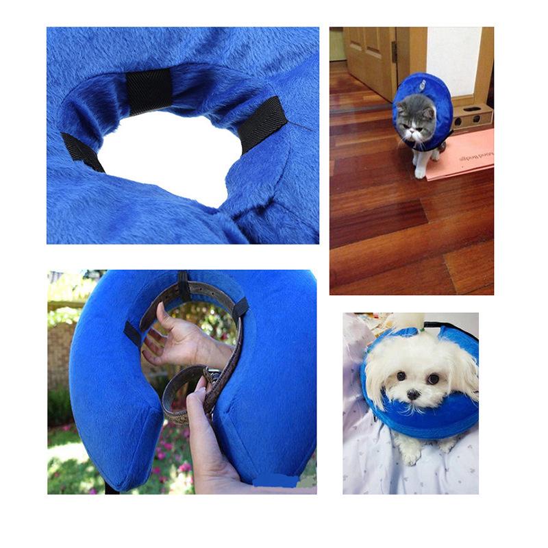 Pet PVC Inflatable Anti-Bite Elizabeth Neck Collar for Cats and Dogs