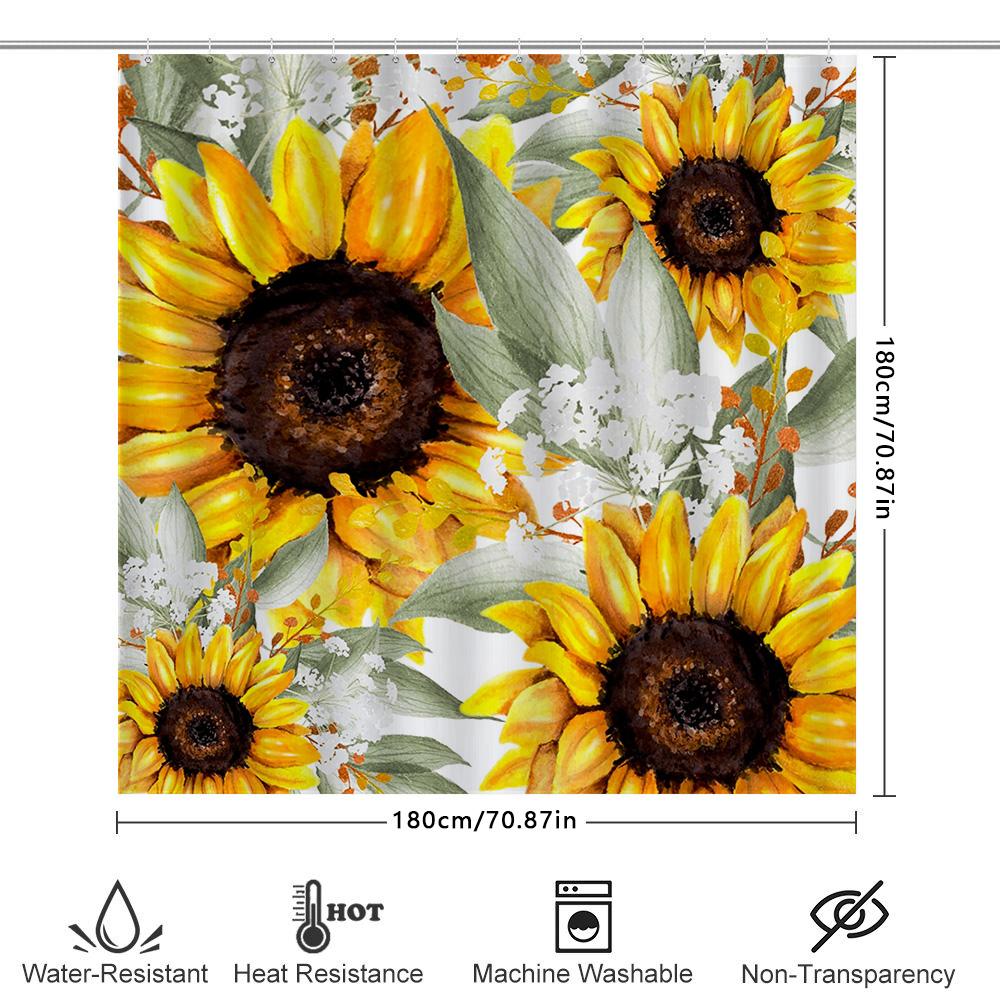 Blue Floral Bath Mat Decorative Shower Curtain Modern Home Textile Bathroom Waterproof 3D Printing Wall Art Backdrop For Kitchen