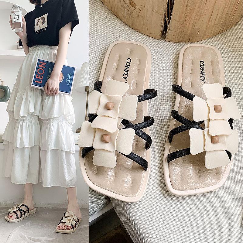 Fashion Women's Slippers And Ladies Sandals Slides White Junior Shoes House Summer 2024 Black Home Luxury Stylish Low Price Sale W