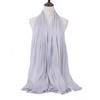 Women Turban Large Size Long Scarf Satin Crepe Fabric Breathable Soft Sheen Headscarf Vacation Photography Sun Protection Shawl