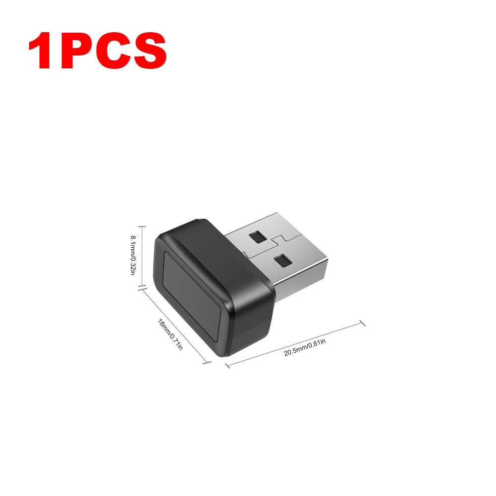 1-10PCS USB Fingerprint Key Reader Anti-Spoofing Mini Fingerprint Reader 360° Touch Biometric Fingerprint Scanner For PC&Laptop