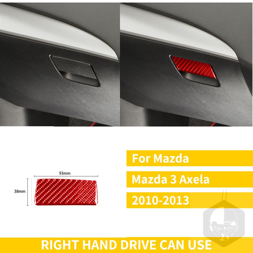 Red Carbon Fiber Whole Interior Stickers For Mazda 3 Axela 2010-2013 Car Accessories Dash Trim Gear Shift Console Cover Molding SW8